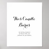 モダンカリグラフィー このキャンドルが燃えるサイン ポスター (正面)