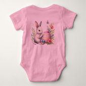 モダンカリグラフィー イースター エッグストラ クール イースター エクストラ キュート ベビーボディスーツ (裏面)