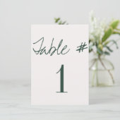 モダンカリグラフィー ウェディング テーブルナンバー (スタンド正面)