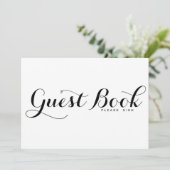 モダンカリグラフィー | ゲストブック ウェディング サイン カード (スタンド正面)