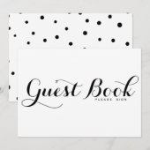 モダンカリグラフィー | ゲストブック ウェディング サイン カード (正面/裏面)