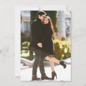 モダンカリグラフィー ゴールドフレーム フォト ウェディング 招待状 (裏面)