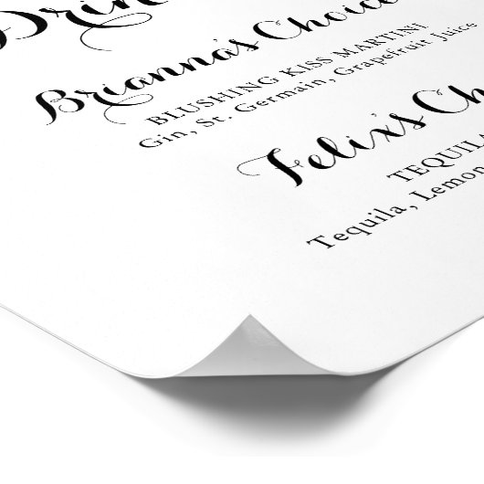 モダンカリグラフィー シグネチャードリンク サイン (角)