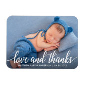 モダンカリグラフィー スクリプト 新生児 ラブ サンクス マグネット (横)