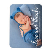 モダンカリグラフィー スクリプト 新生児 ラブ サンクス マグネット (縦)