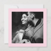 モダンカリグラフィー スクリプト 赤 ピンク フォト セーブ 日付 セーブザデート (裏面)