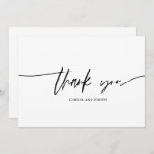 モダンカリグラフィー スワッシュ ありがとうカード サンキューカード (正面/裏面)