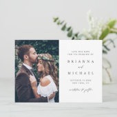 モダンカリグラフィー・セーブ・ザ・デート写真カード セーブザデート (スタンド正面)