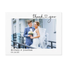 モダンカリグラフィー ハート ウェディング サンクス