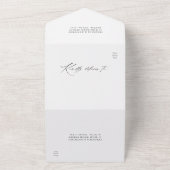 モダンカリグラフィー フェード写真 ウェディング オールインワン招待状 (外側)