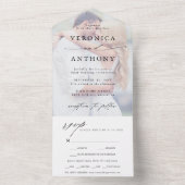 モダンカリグラフィー フェード写真 ウェディング オールインワン招待状 (内側)