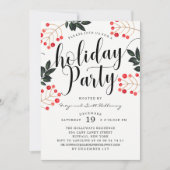 モダンカリグラフィー ホリデーパーティー 招待状 (正面)