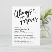 モダンカリグラフィー ミニマル いつまでも 招待状 (スタンド正面)