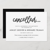 モダンカリグラフィー 中止イベントのお知らせ 招待状 (正面/裏面)