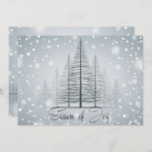 モダンカリグラフィー 喜びの季節 冬の木