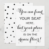 モダンカリグラフィー | 席次表 ウェディングサイン カード (正面/裏面)