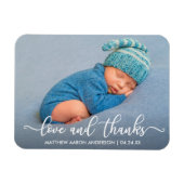 モダンカリグラフィー 愛と感謝のベイビー マグネット (横)