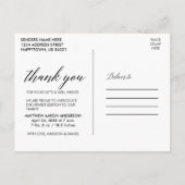 モダンカリグラフィー 新生児 お礼 ポストカード (裏面)