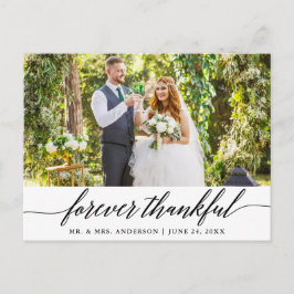モダンカリグラフィー 永遠に感謝 ウェディング ポストカード