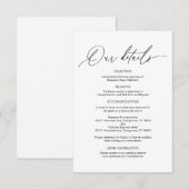 モダンカリグラフィー, 結婚式の詳細情報 英語 エンクロージャーカード (正面/裏面)