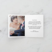 モダンカリグラフィー 結婚式 お礼状 フクシア サンキューカード (内部)