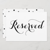 モダンカリグラフィー | 結婚式 予約サインカード (正面/裏面)