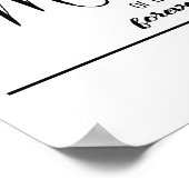 モダンカリグラフィー 結婚式 追悼プリント ポスター (角)