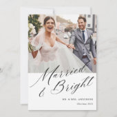 モダンカリグラフィー 結婚 写真 シーズンカード (正面)