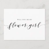 モダンカリグラフィー 花嫁の花としてくれませんか インビテーションポストカード (正面)