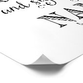 モダンカリグラフィー 葉っぱの指紋スタンプ ポスター (角)