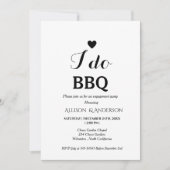 モダンカリグラフィー I DO BBQ エンゲージメントパーティー 招待状 (正面)