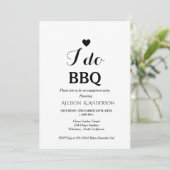 モダンカリグラフィー I DO BBQ エンゲージメントパーティー 招待状 (スタンド正面)