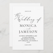 モダンカリグラフィーV2 ウェディング招待状 招待状 (正面/裏面)