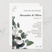 モダンカリ結婚の プログラム (正面/裏面)