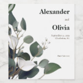 モダンカリ結婚の ワインラベル (シングルラベル)