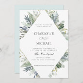 モダンカリ結婚の 招待状 (正面/裏面)