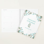 モダンカリ結婚の |素朴ティール（緑がかった色） プランナー手帳 (ディスプレー)