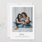 モダンカレンダーのブライズメイド提案写真 招待状 (裏面)