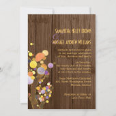 モダンカントリー素朴ツリーズ結婚ランチ 招待状 (裏面)