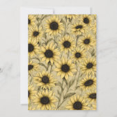 モダンカントリー sunflower ブライダルシャワー招待状 招待状 (裏面)