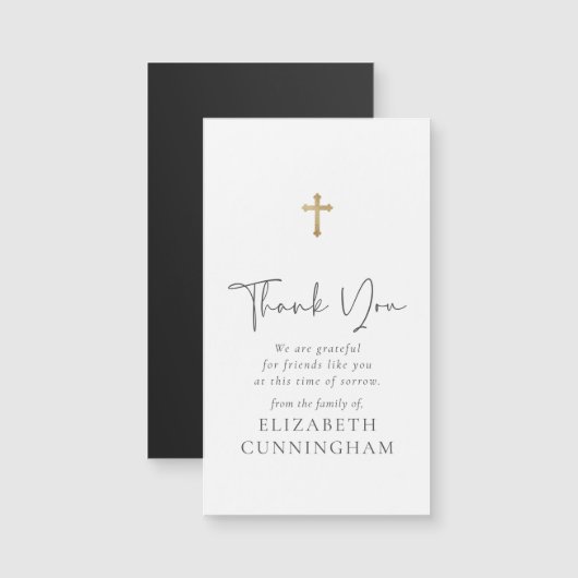 モダンカードフェイク金ゴールドクロス記念カード (正面/裏面)