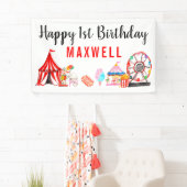 モダンカーニバル回路フェスティバルショー子供の誕生日 横断幕 (インサイチュ)
