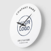 モダンカーブロゴデザイン会社 ラージ壁時計 (傾斜)