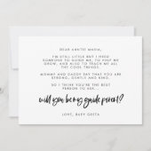 モダンガイエレガントドの親提案文字カード 招待状 (正面)