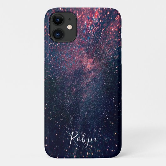 モダンガラキラキラ名前入りガーリー Case-Mate iPhoneケース (裏面)