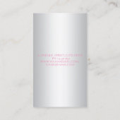 モダンガーリーおもしろい恋のピンクのフラミンゴ 名刺 (裏面)