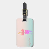 モダンガーリーお洒落猫 ラゲッジタグ (正面縦)