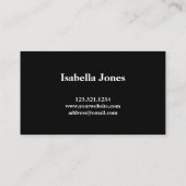 モダンガーリーかわいらしグリッターのグラデーション点滅 名刺 (裏面)