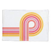 モダンガーリーはっきりしたカラーストライプパターン 枕カバー (裏面-左)