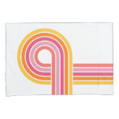 モダンガーリーはっきりしたカラーストライプパターン 枕カバー (正面右)